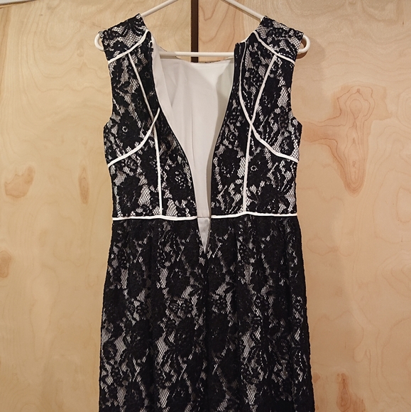 Laced Sleeveless A-line Dress - size 6P - Picture 3 of 7